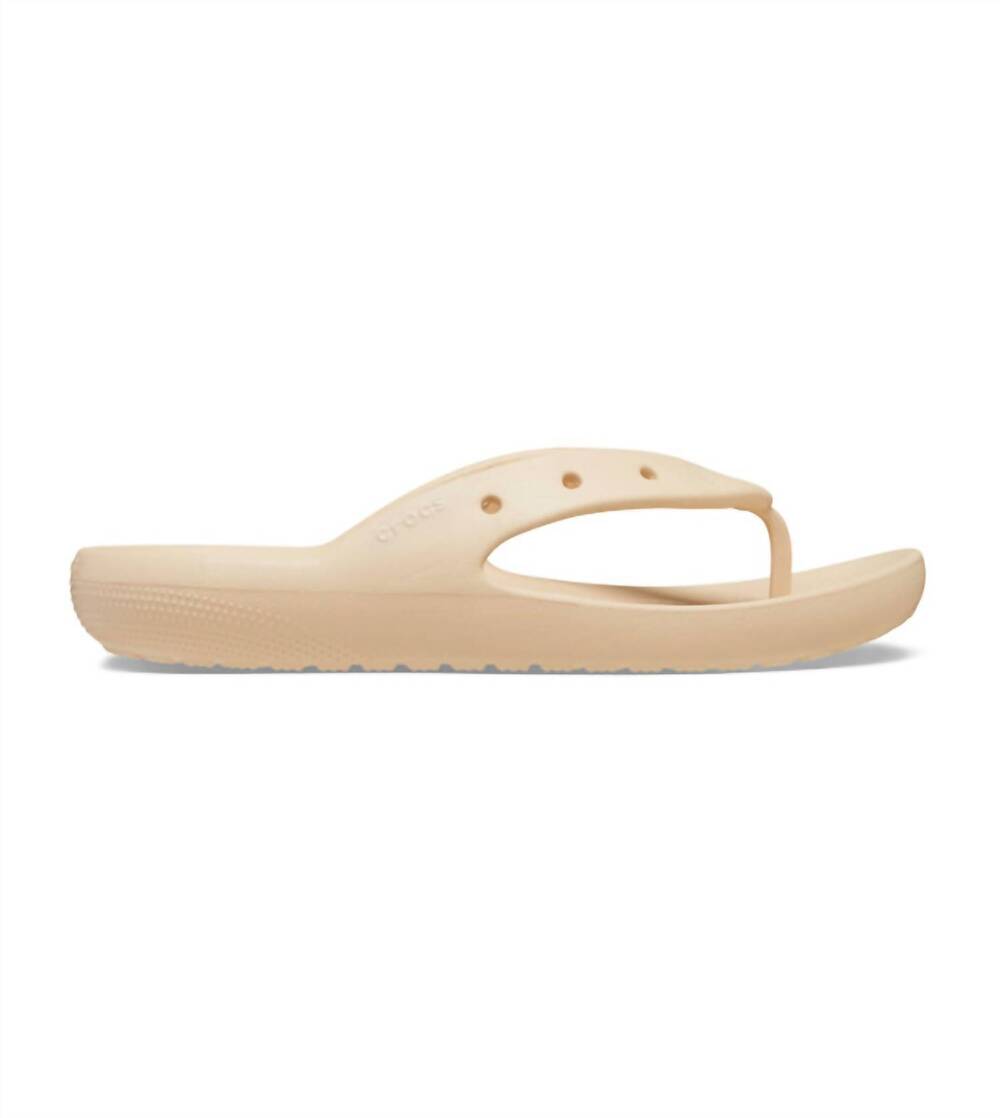 NEW CROCS men's classic flip v2 sandals in shitake